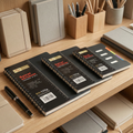 Classic Black Spiral Notebook Series with Ruler Edge Cover