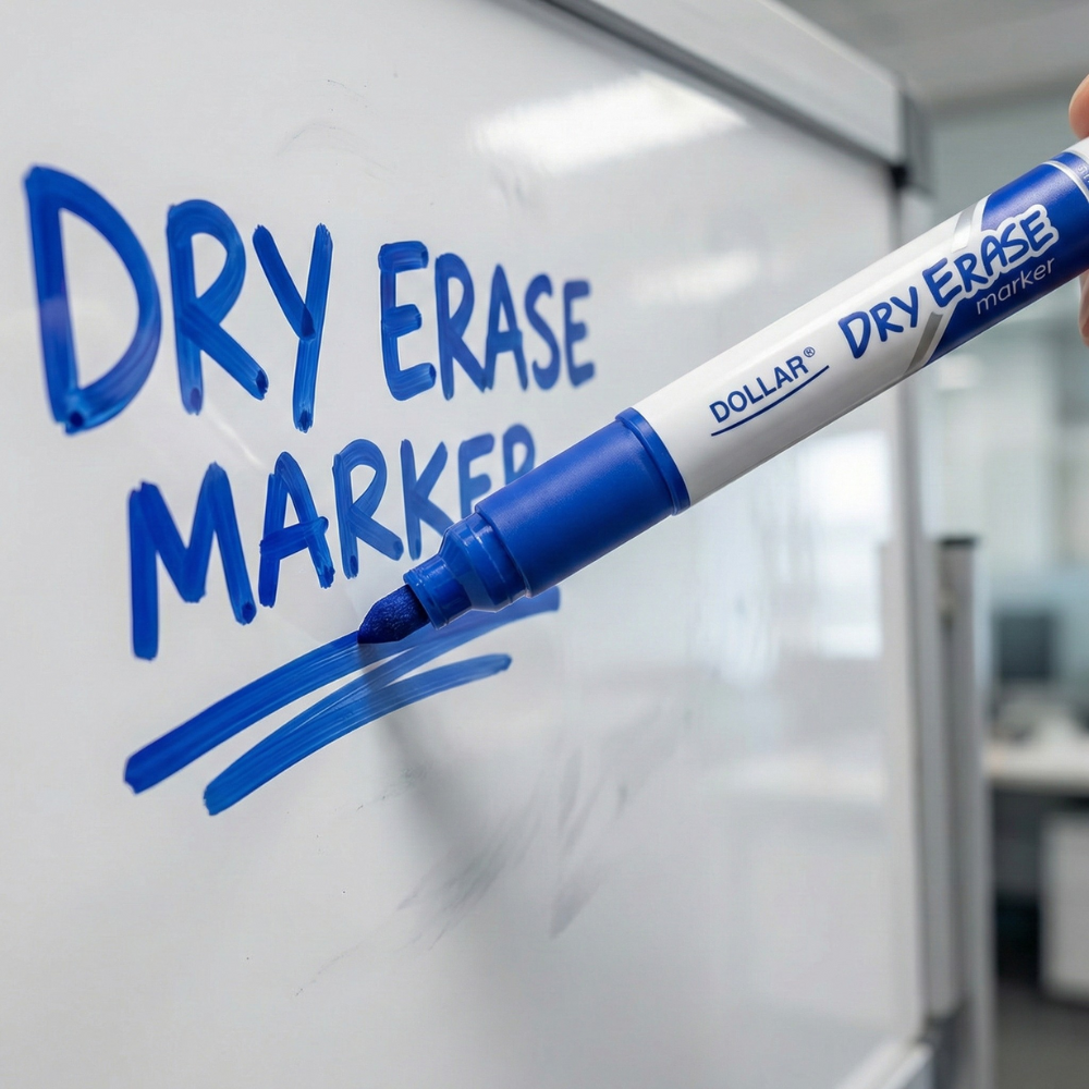 Dollar Blue Dry Erase Whiteboard Markers, Blue Marker (Refillable) – Box Pack