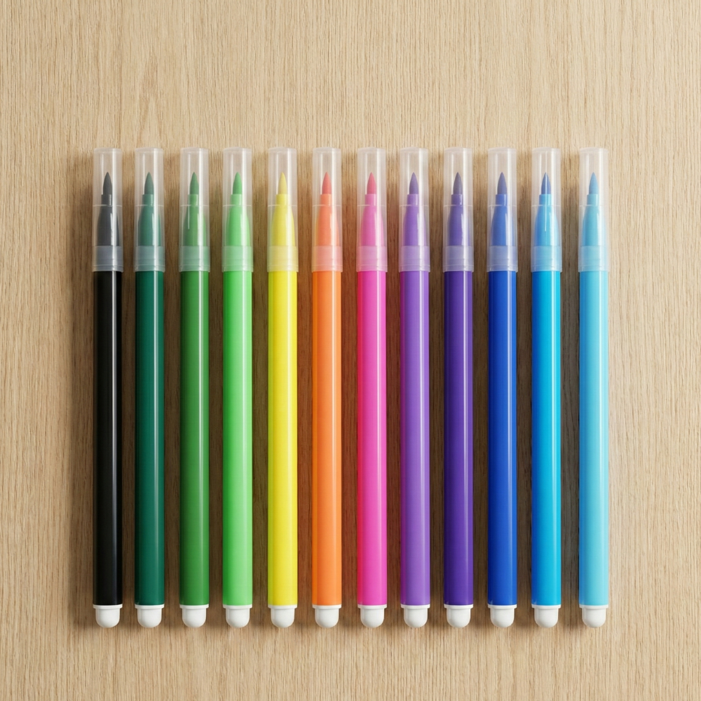 Soft-Tip Colour Pens/Markers, Flexible Colour Nylon Marker Set for Calligraphy & Colouring (24 Color Set)