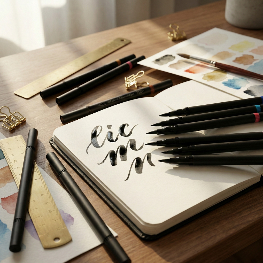 Brush Pen Sets, Dual Tip Fine Liner, Brush Pen & Marker (36 & 48 Colour Packs)
