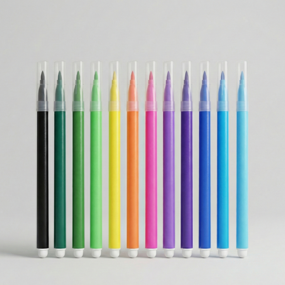 Soft-Tip Colour Pens/Markers, Flexible Colour Nylon Marker Set for Calligraphy & Colouring (24 Color Set)