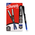 Sharpie Roller Ball Pens – 0.5mm Needle Point – Blue Ink Ball Point Pens (Box of 12)
