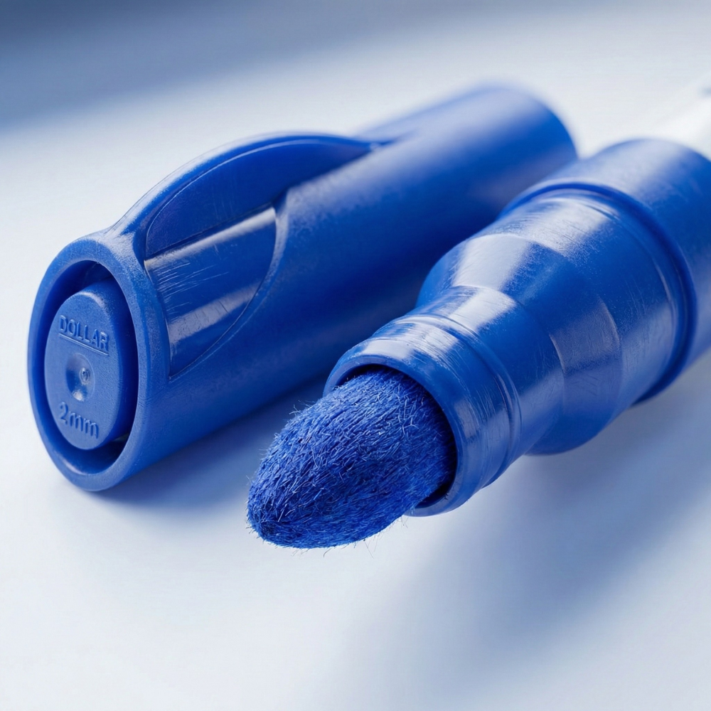 Dollar Blue Dry Erase Whiteboard Markers, Blue Marker (Refillable) – Box Pack